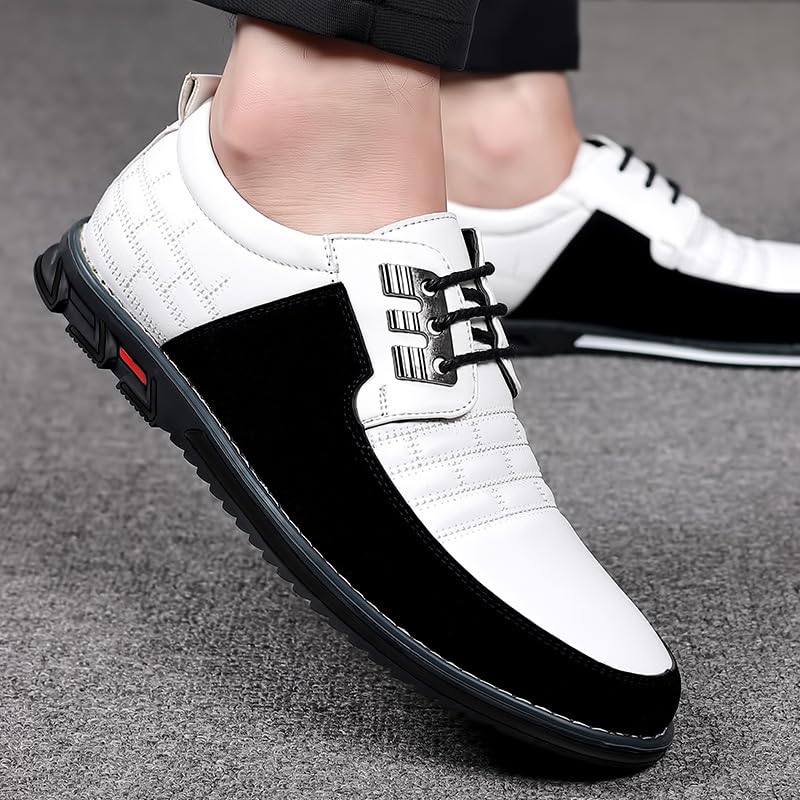 Mens Dress Shoes Fashion Casual Business Oxford Lace-up Walk Loafers Flats Shoes for Male Business Work Office Dress4