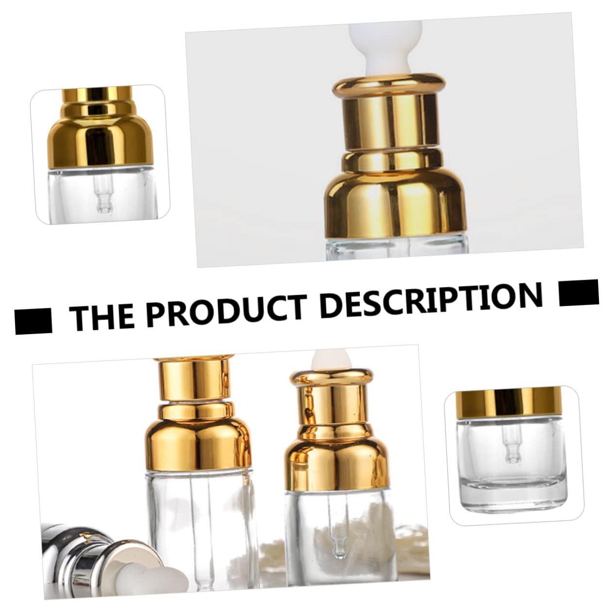 6 Stück 20ml Glas Tropfflaschen mit Pipette für Ätherische Öle