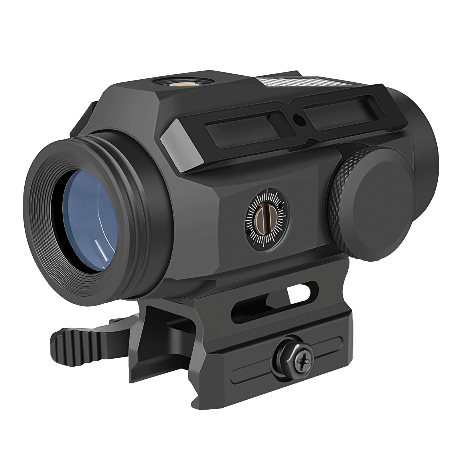 SPINA OPTICS Mirino solare Red Dot Sight 1x30mm 2 MOA con Reticolo Dot/Cross Circle e 7 livelli luminosità QD Mount