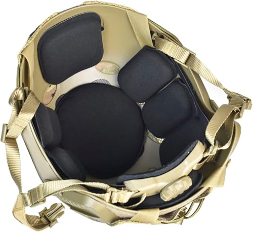 Miniatura 5 de JFFCESTORE Máscara táctica y casco rápido, máscara protectora de cara completa anti-niebla transparente máscara de gafas ajustable talla única