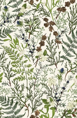 ANLIKY-Pro Papel Pintado Vintage Helechos Verdes 44x300cm,Autoadhesivo,Impermeable,Estilo Bosque Floral,Vinilo para Muebles,Renovación de Paredes,Decoración de Salón,Dormitorio,Cocina,Baño