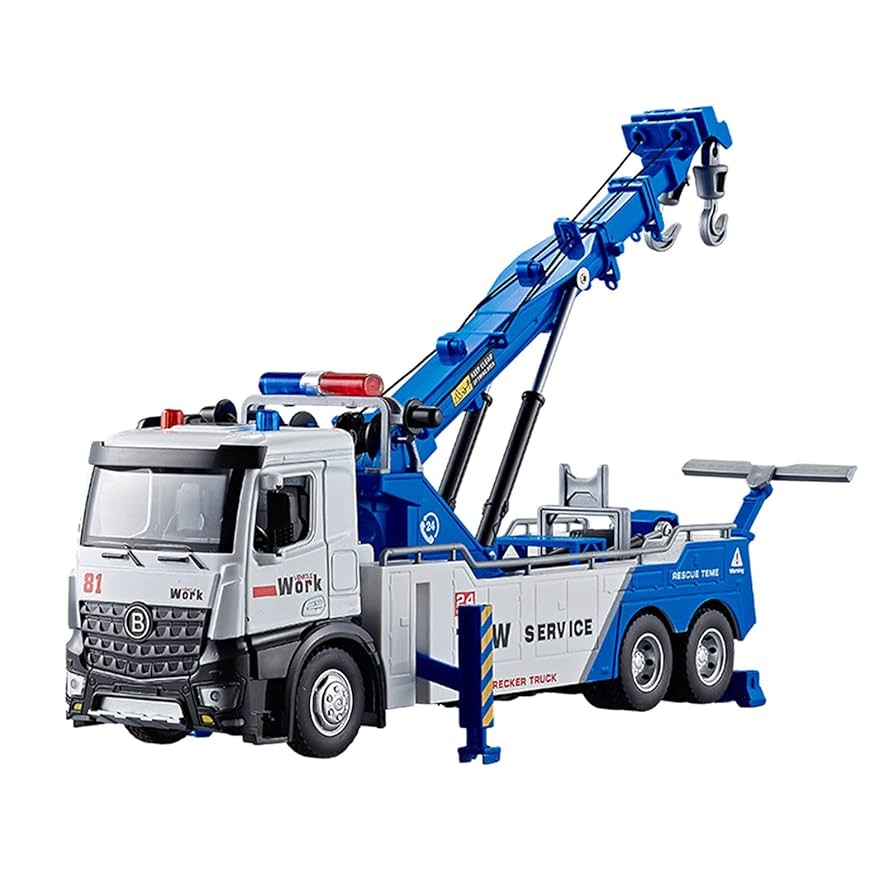 Buy Crane Truck Toy With Light &ap; Sound Effects - Friction Powered