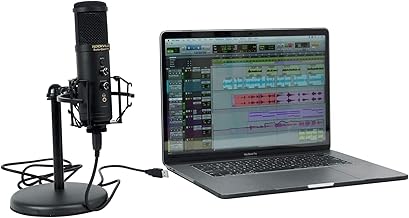 Rockville Solo-Cast Pro 24 bit 192Khz USB Computer Microphone Youtube Zoom Podcasting Gaming Skype Twitch Streaming Home Studio Recording Laptop Desktop Mic w/ Headphone Out+Desk Stand+Pop Filter