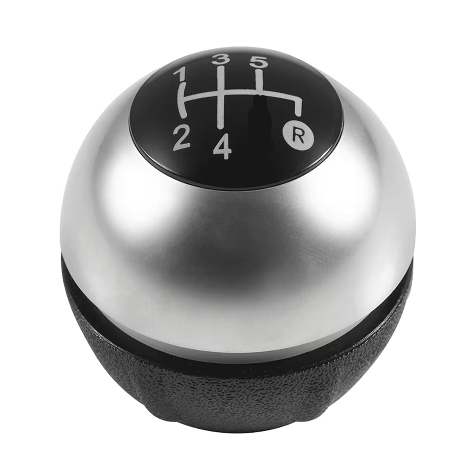 Xkoehxj 5 Speed Silver Car Gear Shift Knob For Fiat For 500 For 500C 2007-2018 Car Gear Stick Knob Head Gaiter Boot Cover Case Gearbox Boot Cover(5 Speed Silver)