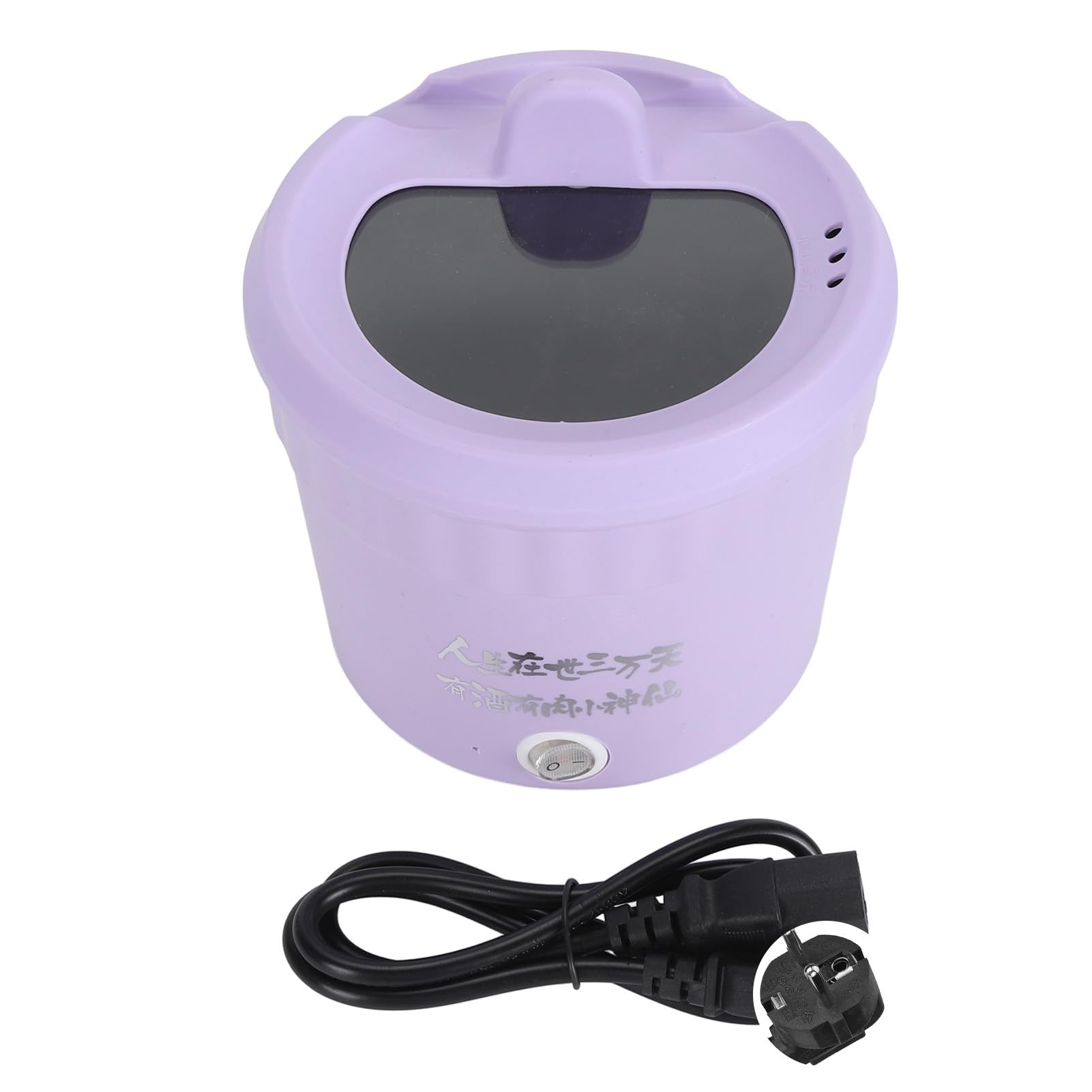 Cocina Eléctrica Multifuncional 450W (1.2L), Olla de Ramen para Fideos/sopa/gachas con Olla Antiadherente, Mini Caliente Eléctrica para el Dormitorio/cocción Doméstica (1-2 personas) (EU enchufe 220V)