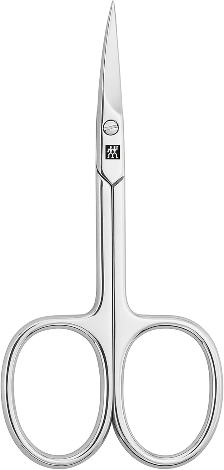ZWILLING Cuticle Scissors (precise cut for skin remnants, sharp pointed blade, hypoallergenic), Polished, Silver, 3.5 inch