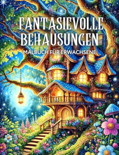Fantasievolle Behausungen Malbuch für Erwachsene: Magische Designs verwunschener Häuser zur Entspannung und zum Träumen