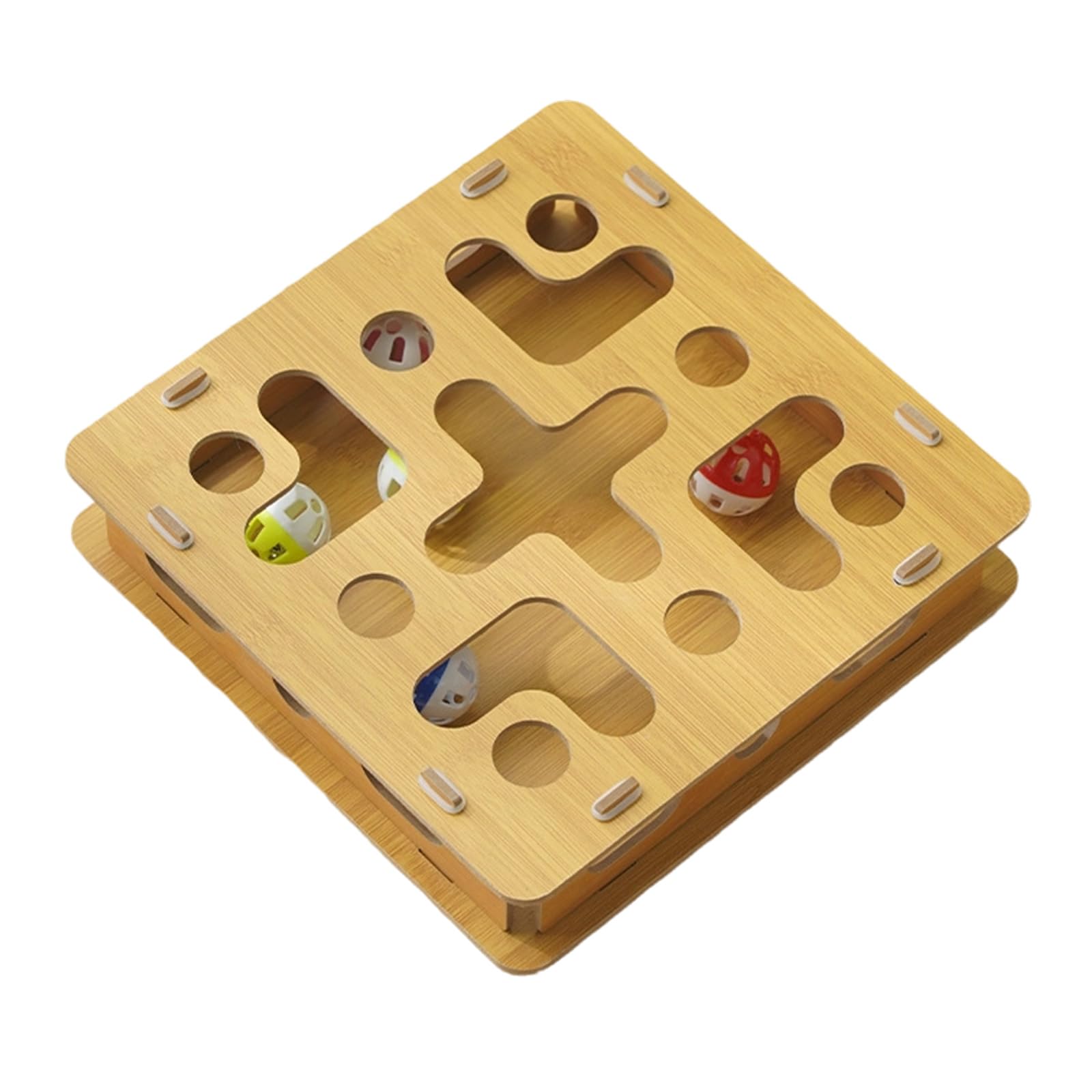 Giocattolo di puzzle di attività del gatto con la sfera dell'anello naturale della rifilatura delle unghie protezione dei mobili per l'intrattenimento della cura