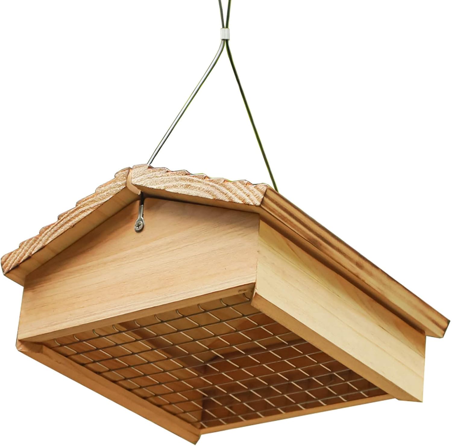 STARSWR Suet Upside Down Bird Feeder,10" x 10" Large Hanging Bird Feeder Outside