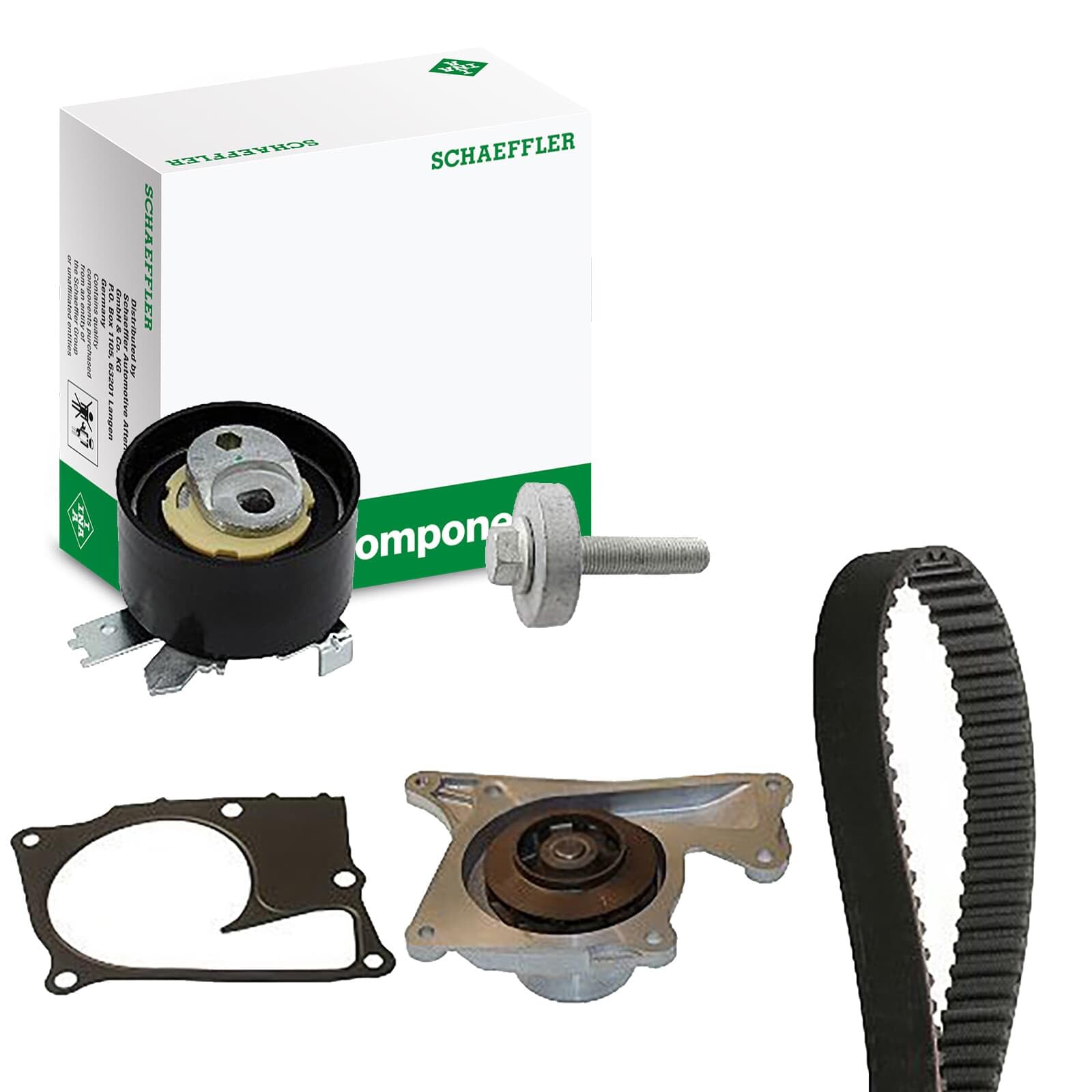 INA 530 0843 30 Kit cinghia distribuzione pompa acqua con guarnizione Compatibilità con RENAULT KANGOO Express FW0/1 Clio 5 Hatchback BF Megane 4 Hatchback B9A/M/N, DACIA SANDERO II, NISSAN | Compatibile con: DACIA DOKKER Express Kasten/Großraumlimousine,