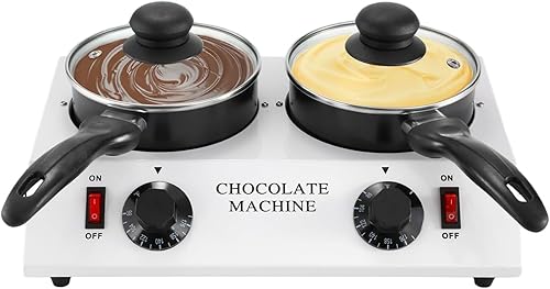 Miniatura 9 de wowspeed Olla eléctrica de chocolate para derretir 110 V, olla doble para derretir caramelos, olla doble, mango largo, calefacción comercial, cera