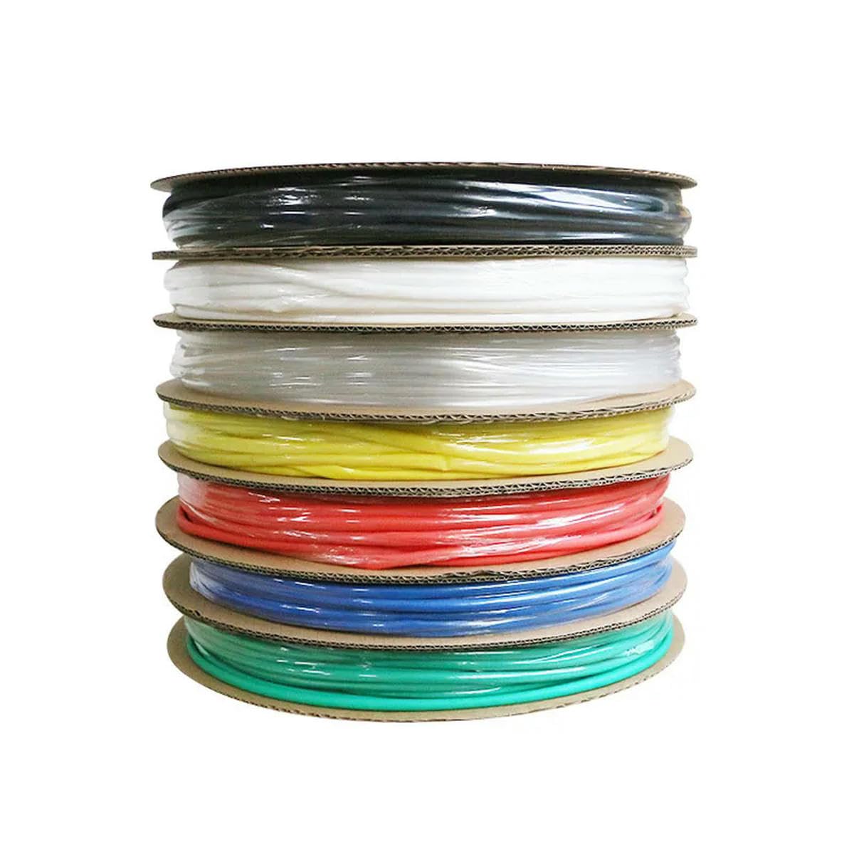 Tubo termorestringente rotondo diametro 1 1,5 2 2,5 3 3,5 4 5 6 8 10 12 14 16 18 20 22 mm lunghezza tubo termorestringente tubo termorestringente-nero-1,5 mm-100 m
