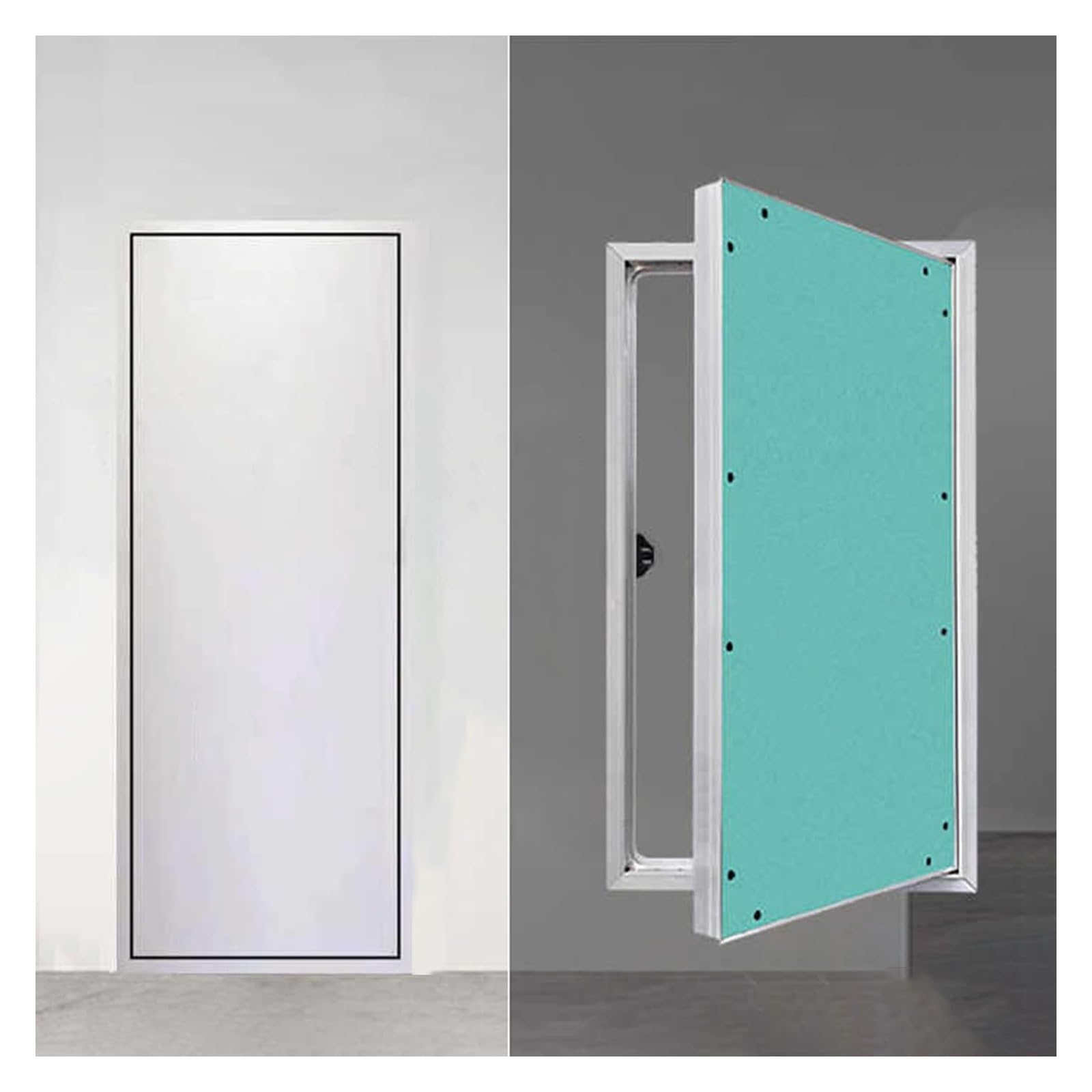 HOFUNTRE Wall Access Panel for Drywall, Paintable Finish, Reinforced Aluminum Frame, Magnetic Push Latch, for Home, Office, Basement(300x400mm/12x16in)