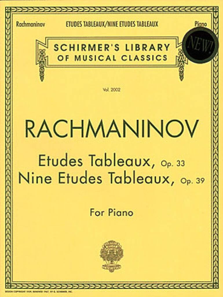 Sergei Rachmaninov Etudes Tableaux Op.33 And Nine Etudes Tableaux: Schirmer Library of Classics Volume 2002 Piano Solo (Schirmer's Library of Musical Classics)