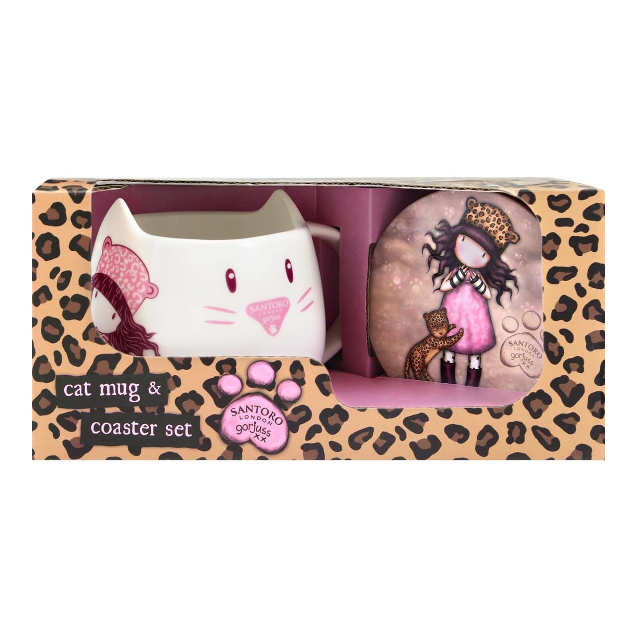 Santoro Gorjuss (Wild) - Mug and Coaster Set - Purrrrrfect Love