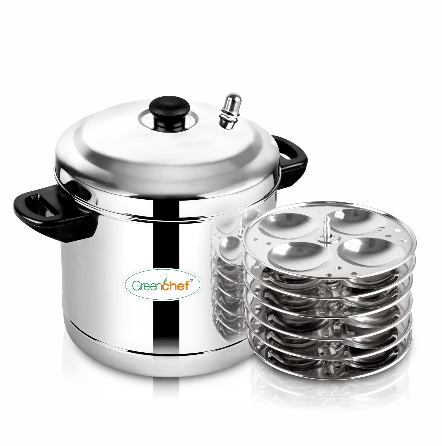 Greenchef Vesta Idly Maker 6 Plates - Image 1
