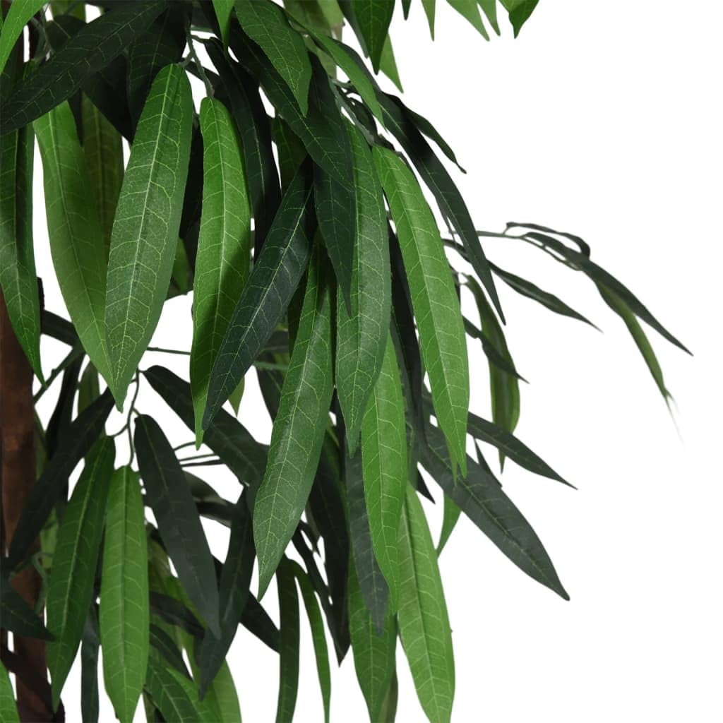 Árbol de Mango Artificial con 900 Hojas Verde 180 cm, Casa y jardín Decoración Flora Artificial, Verde, 8kg