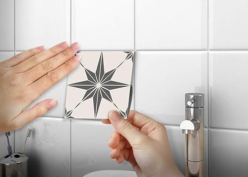 Miniatura 4 de Adhesivos para azulejos Mi Alma, 24 unidades, Talavera, plantillas de pared, calcomanías para despegar y pegar, fácil aplicación, ideal para baño,