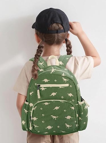 Miniatura 2 de Mochila de pana para niños de 2 a 5 años, lindas mochilas para niños, mochila preescolar para jardín de infantes de 13.7 pulgadas de alto, carpeta