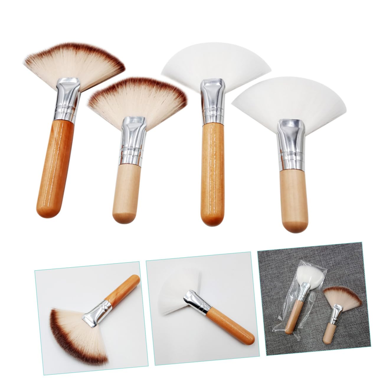 Ipetboom 20pezzi Pennelli Trucco Viso Con Manico Pennelli Per Illumina e Contorna Viso Strumenti Professionali Per Make-up Morbidi e Facili Da Usare
