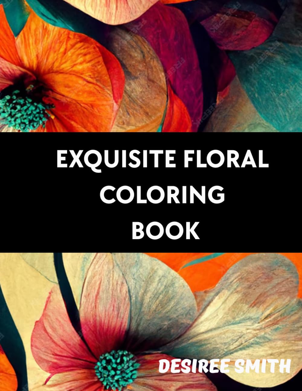 Exquisite Floral Coloring Book: Floral adult coloring book