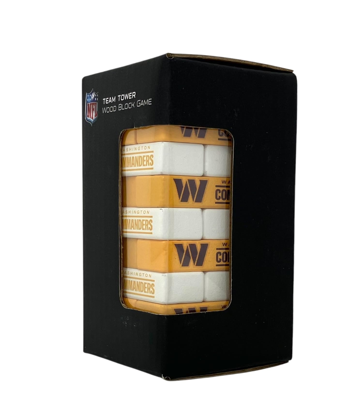 Rico Industries NFL Mini Travel Team Tower Mini Team Travel Team Tower - Wood Stackem Game 4.75 x 2.5 (Washington Commanders)