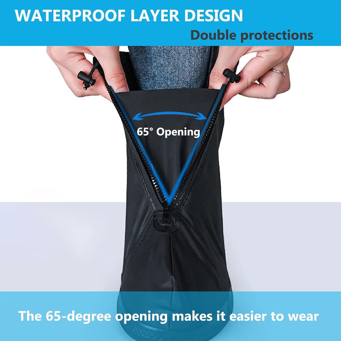 Copriscarpe Impermeabili Riutilizzabili - Antiscivolo E Pieghevoli - Foto 3