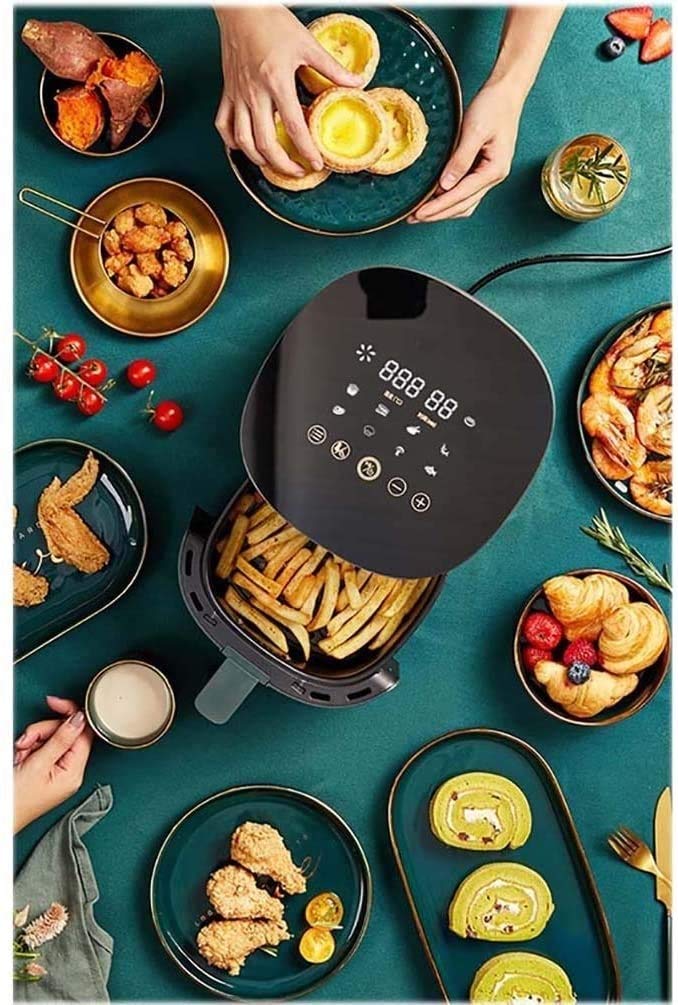 2.5L Air Fryer, Électrique Air à air Chaud Cuisinière d'otilless avec 8 préréglages, écran Tactile à écran LCD numérique, Panier antiadhésif, 1400W
