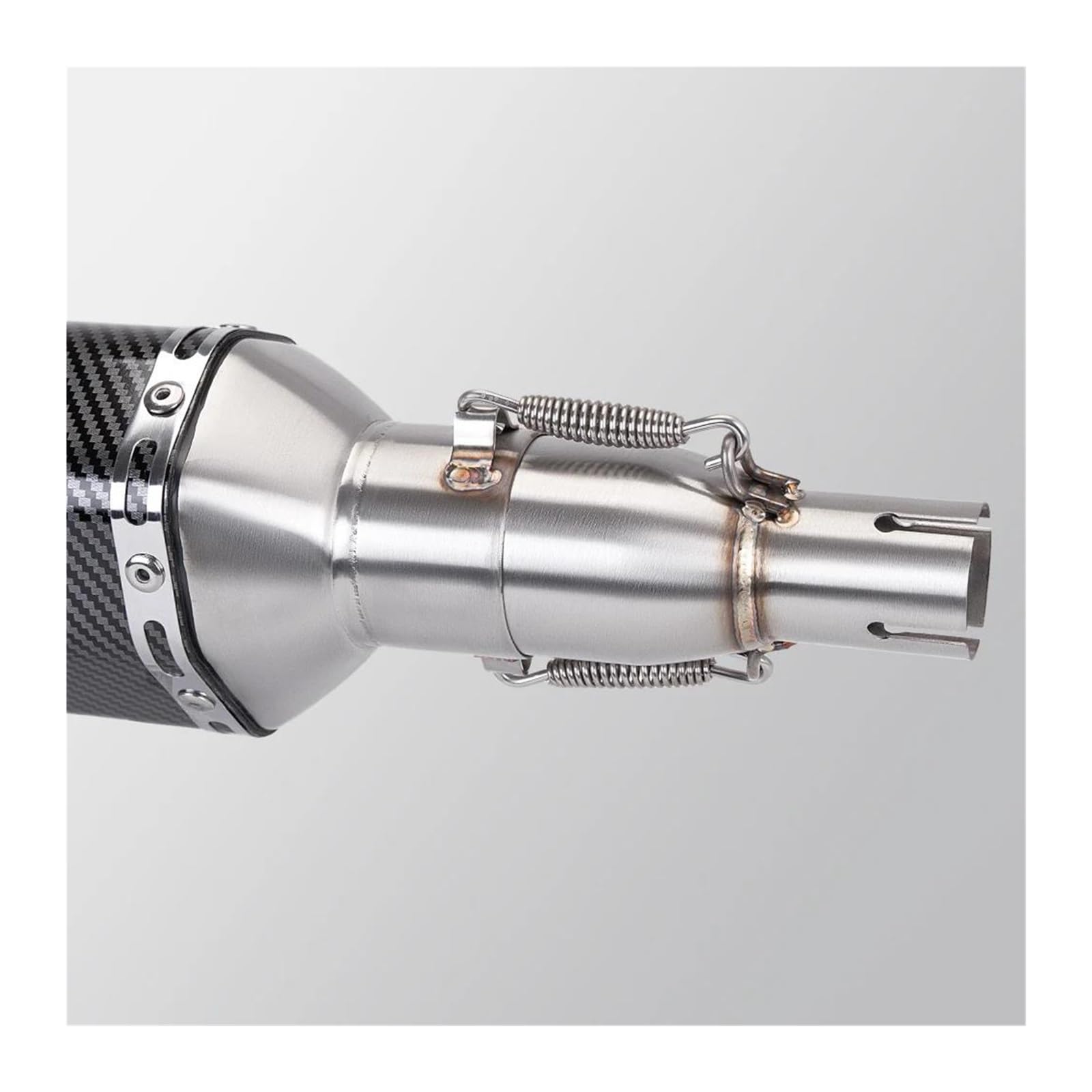 Terminali Scarico Doppi Tubo Di Collegamento Intermedio Moto Marmitta Migliorata Del Diametro Universale Di 51 Mm Punte Scarico(33MM)