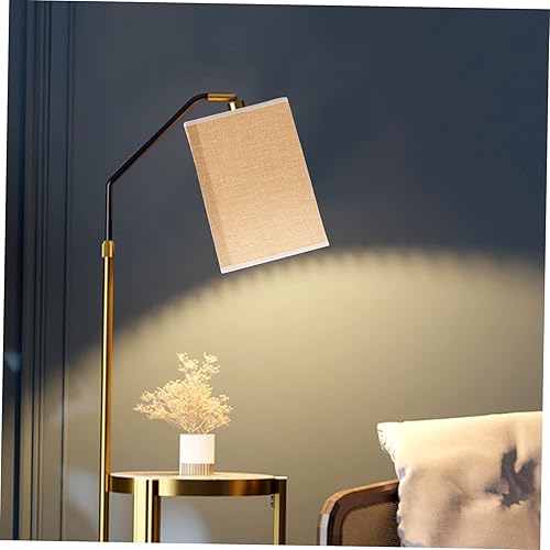 Miniatura 9 de DOITOOL Pantalla de tambor de arpillera para lámpara colgante pantalla de escritorio E27 tela lámpara lámpara colgante sombra lámpara de escritorio