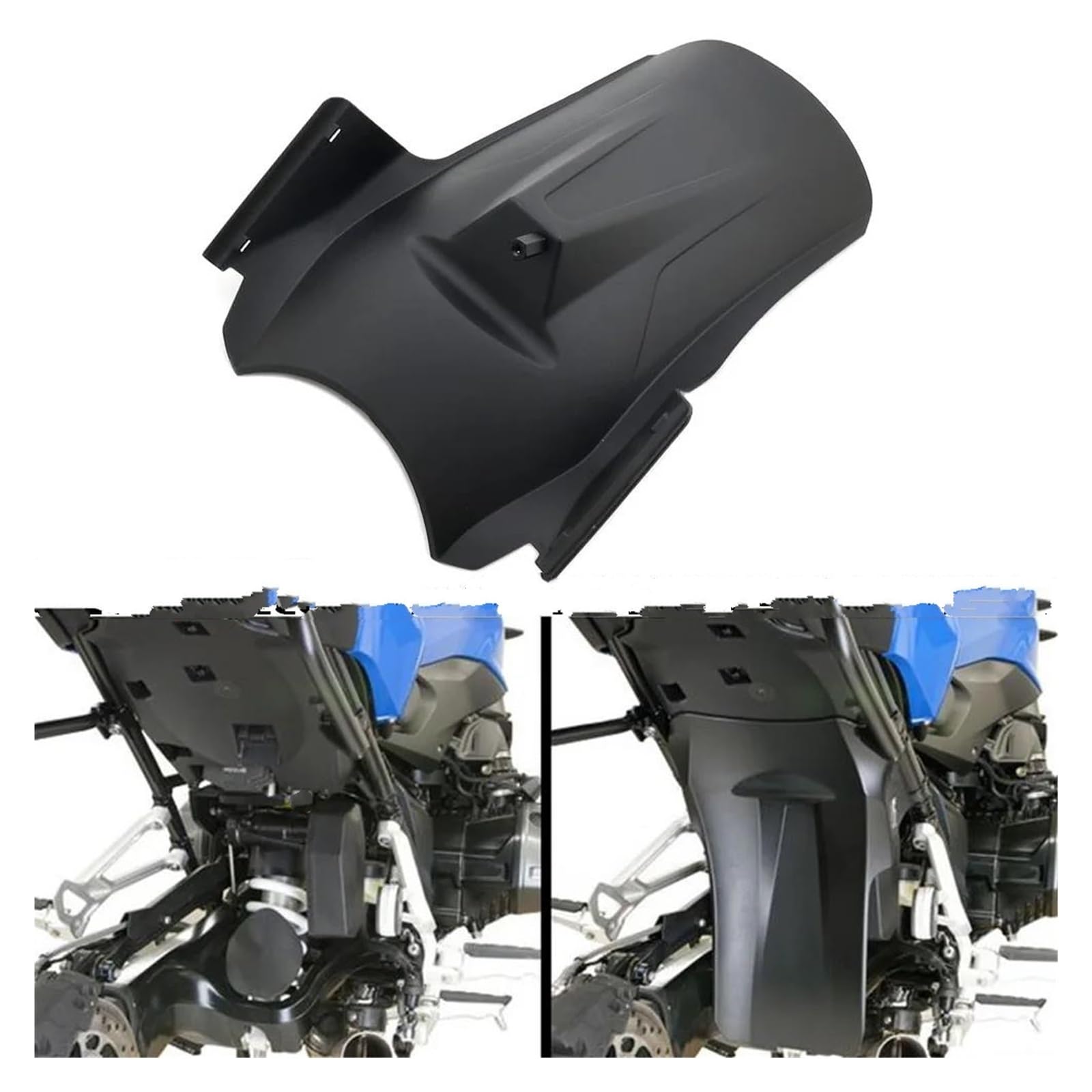 Parafango Anteriore Posteriore per B&MW R1200GS R1250GS R1200 GS LC ADV 2014-2020 Parafango paraspruzzi Parafango Protector Wheel Hugger (Colore : One Set Black