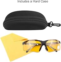 Vista 7 de Xaegistac Gafas de disparo con estuche Gafas de seguridad antivaho para cazadores para adultos