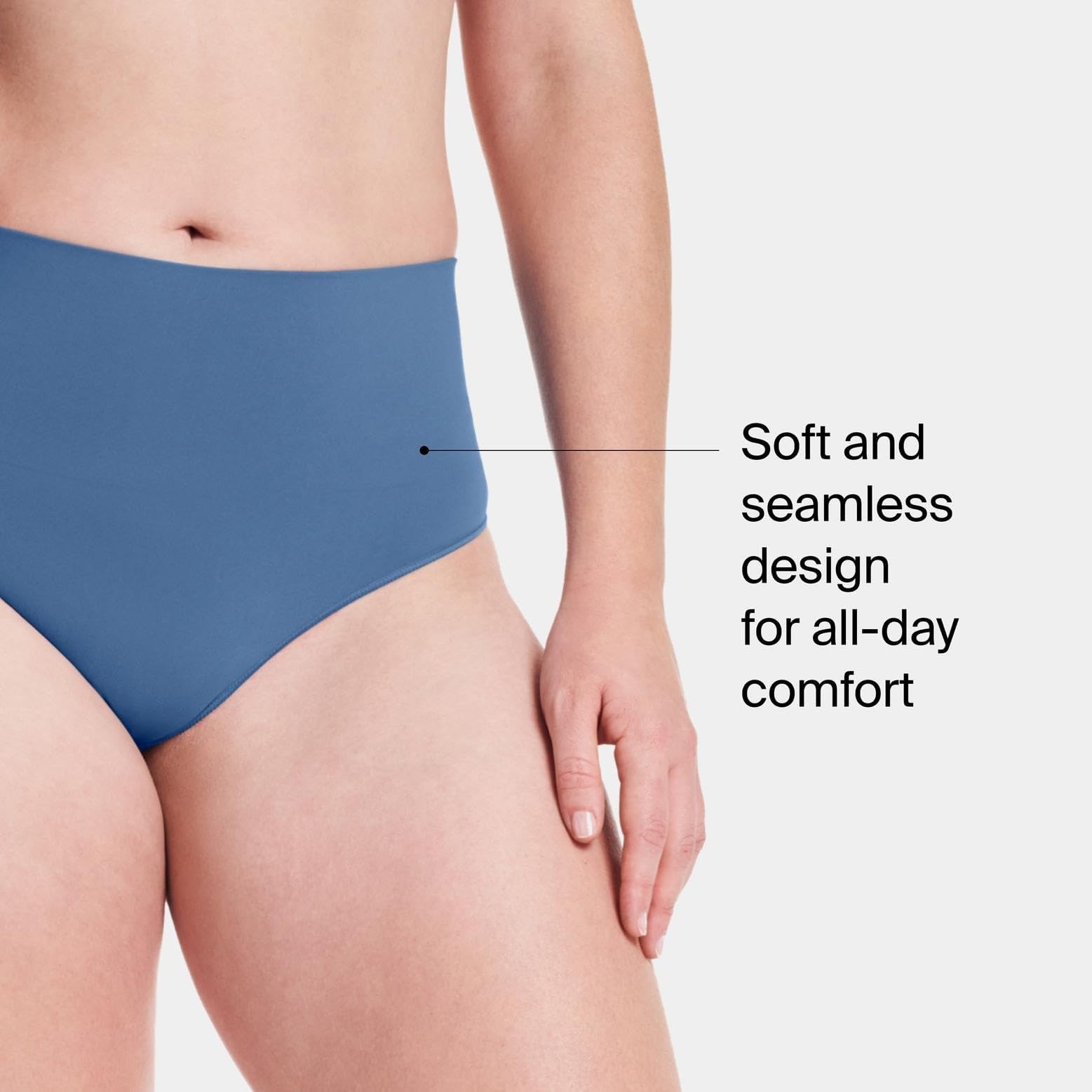SPANX SPANXshape ExtraOrdinary - Perizoma modellante con compressione, intimo modellante da donna, misto tessuto di nylon riciclato, Foschia Indaco, Small