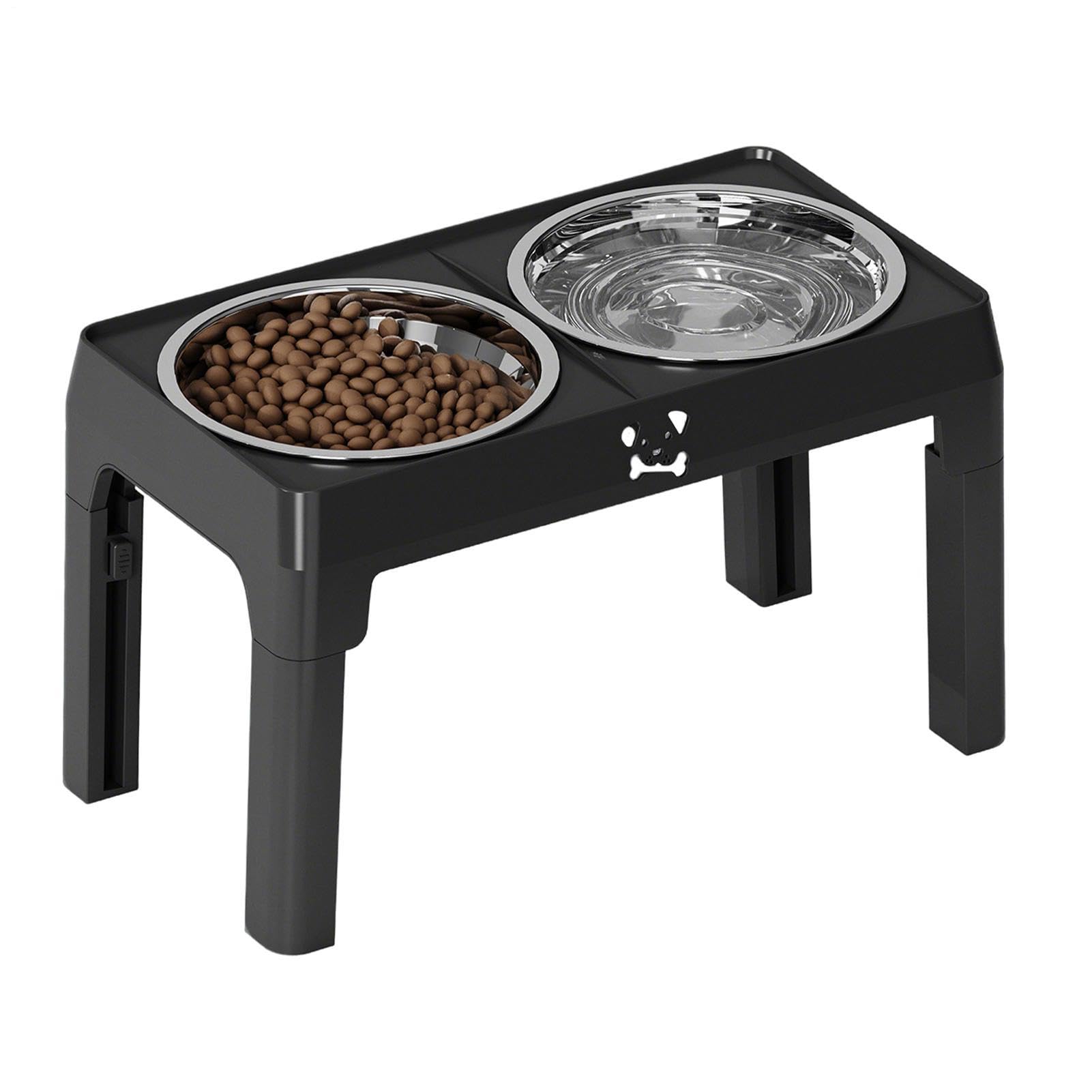 Cuencos Elevados para Perros 5 Alturas Ajustables Accesorios Mascotas | Comederos Para Comida Y Agua Caninos Con Soporte en Interior, Viajes y Todos los Tamaños