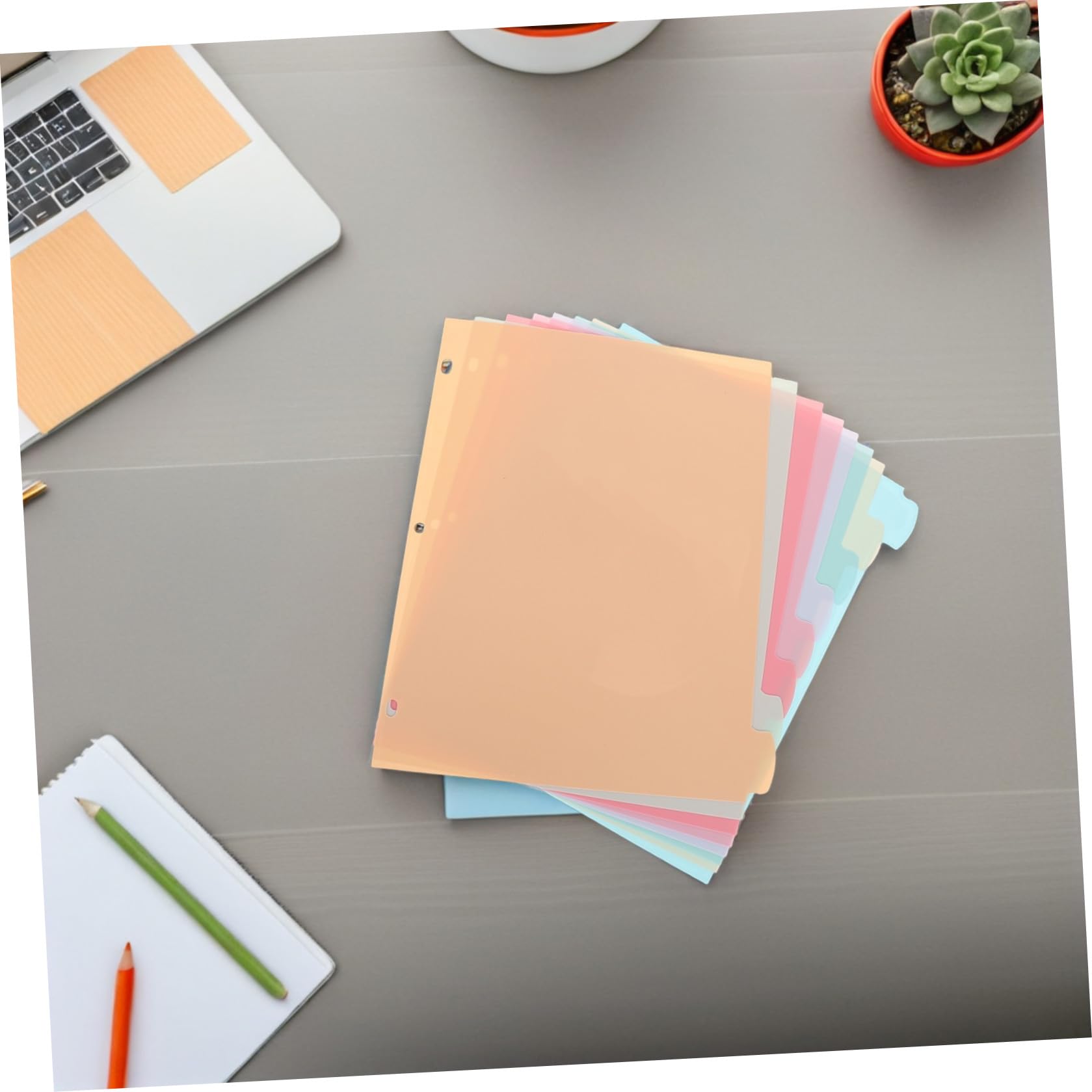 OSALADI 48 Pezzi Divisori per Raccoglitore Mobili Colorati Formato per Ufficio e Scuola Materiali Resistenti e Facili da Scrivere
