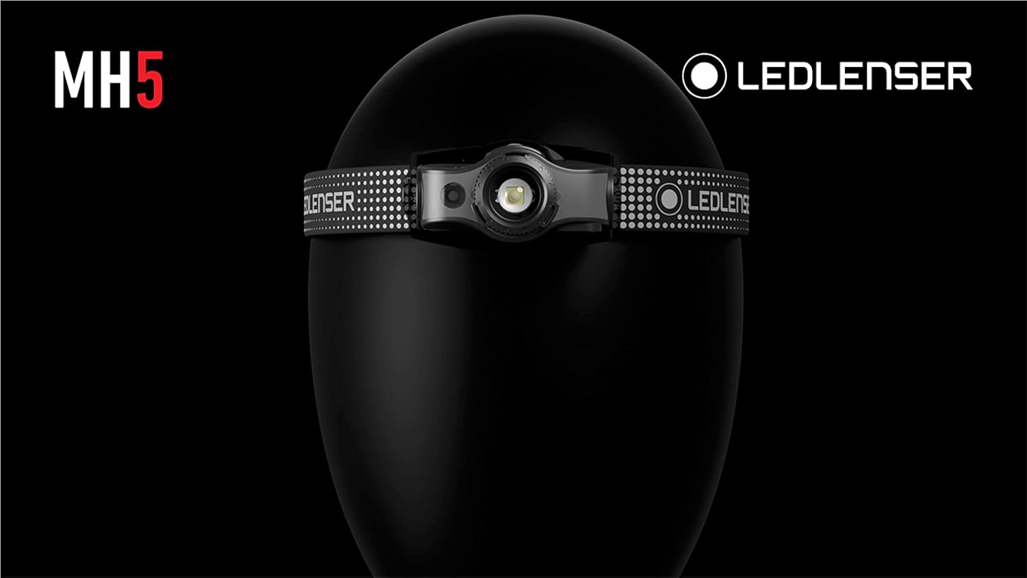 Ledlenser MH5 Rechargeable Outdoor Headlamp - Black, 400 Lumens - Ultra-Lightweight Design with Detachable Lamp Head - Advanced Focus System