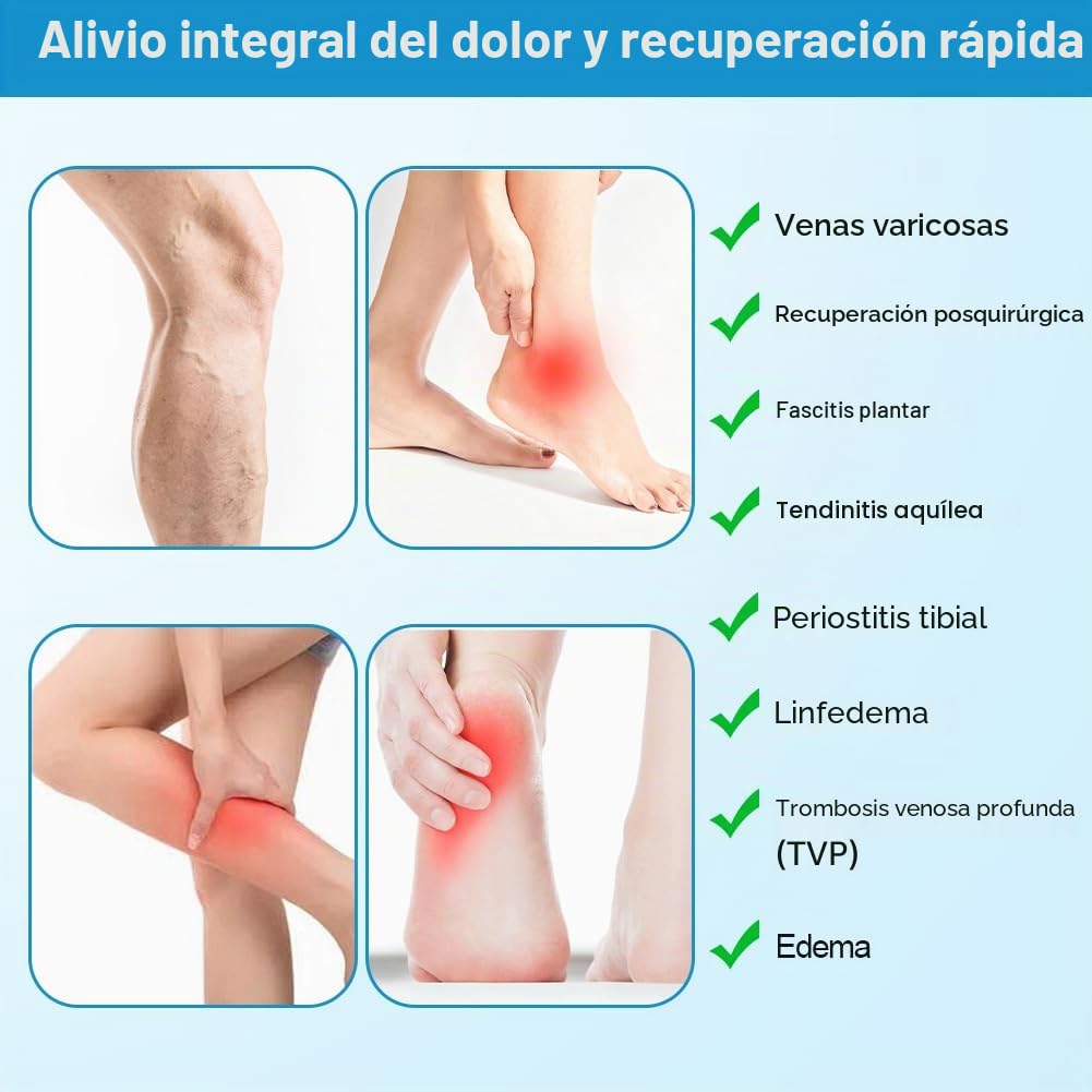 Medias de Compresión mujer hombre, Hasta el Muslo 23-32 mmHg, Soporte Graduado Médicas de Compresión de Punta Cerrada para Varices, Edemas, Vuelos, Deporte