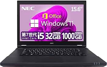NEC - 初心者OK/第7世代 CPU/メモリ16/フルHD/高速SSD/ノートパソコン Amazon.co.jp: 【整備済み品】 【大容量メモリ32GB & 高速