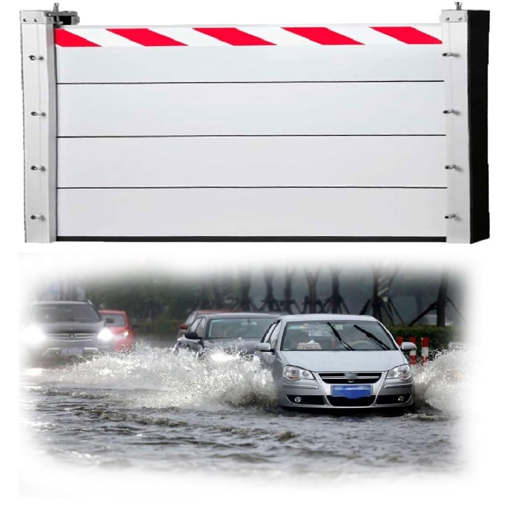 Barrière Anti-inondation, Aluminium Batardeau, Réutilisable Barriere Anti inondation, Batardeau pour Le ContrôLe des Inondations,pour Portes De Garage ExtéRieures(H 40cm,L 95cm)
