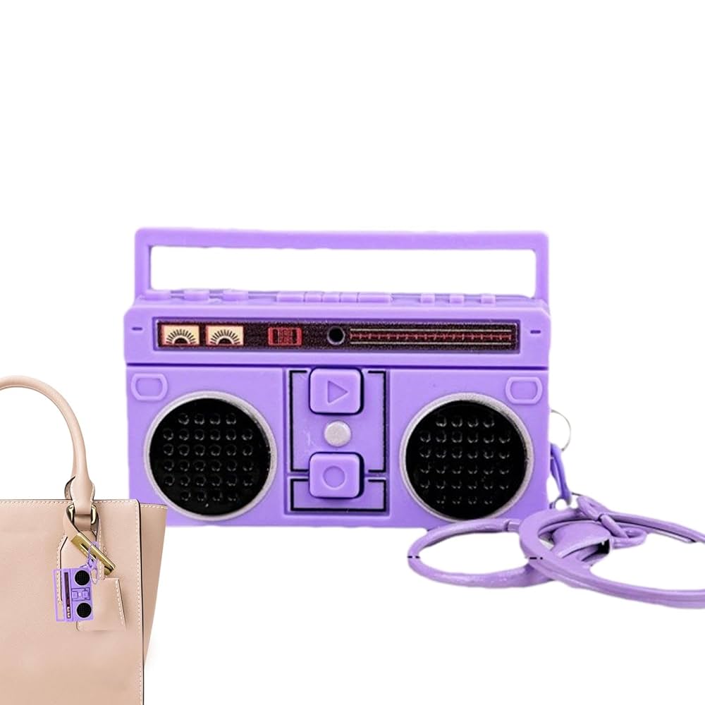Amazon.co.jp: レトロラジオキーホルダー、ポータブルキーリング
