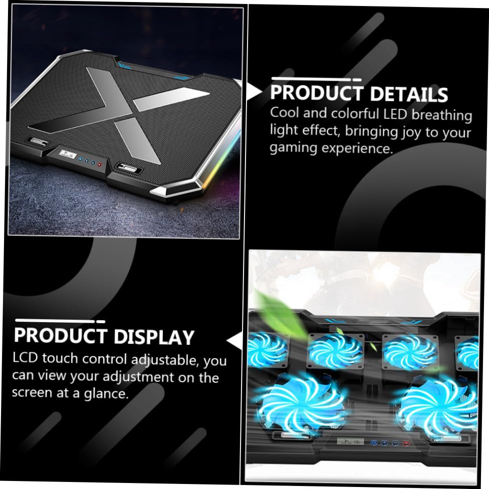 Base de refrigeración para laptop con LED y altura ajustable miniatura 4