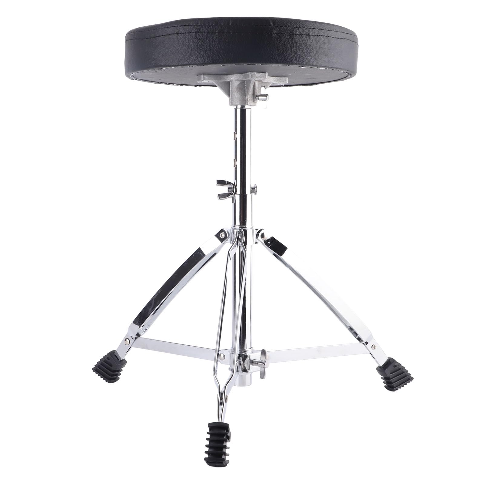 Walfront Taburete Plegable para Batería, Trono Acolchado de Altura Ajustable, Asiento Resistente para Bateristas, 42,5-55 Cm, Uso Universal