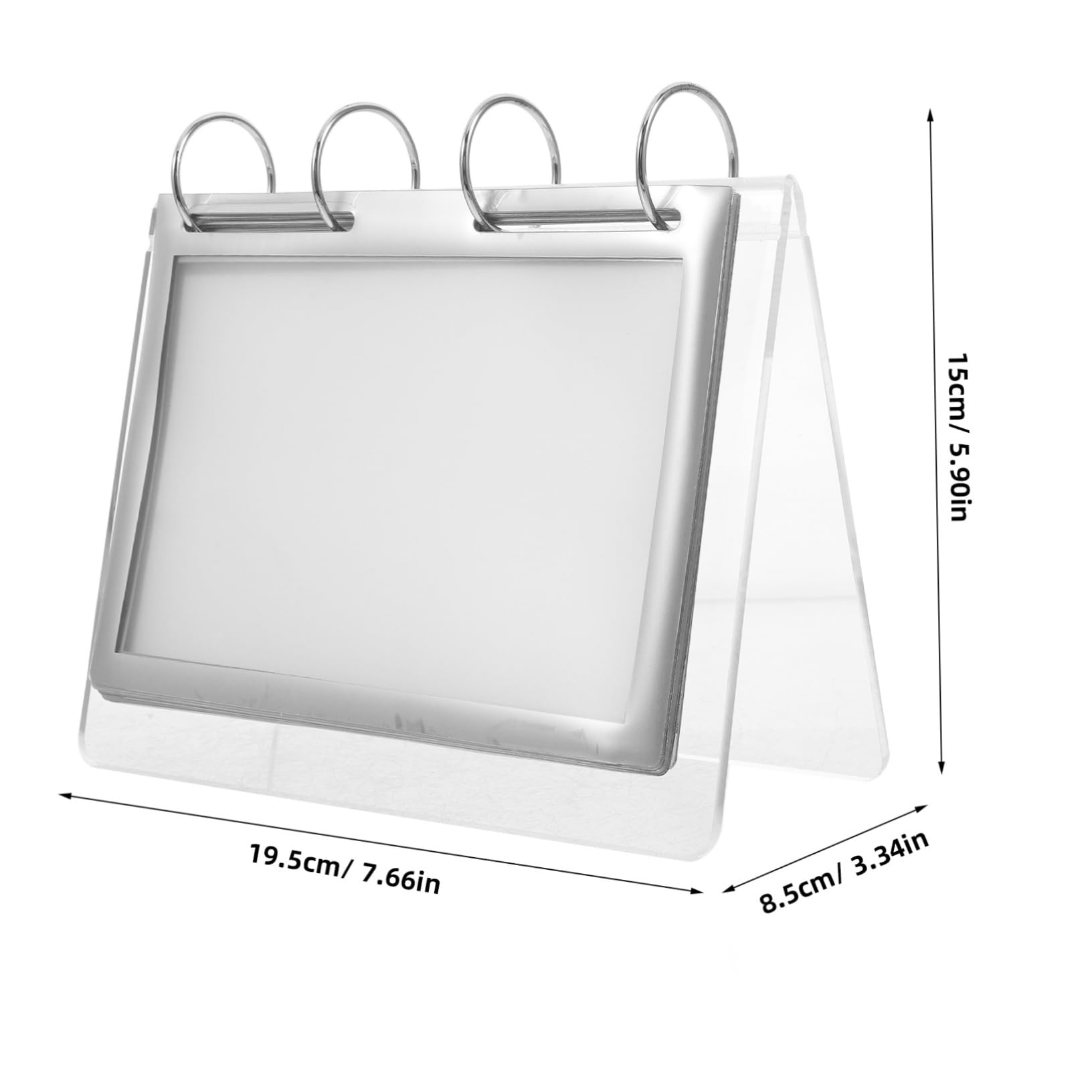 TEHAUX 4piezas Soporte De Menú De Transparente Para Exhibición Restaurantes y Oficinas Estante De Mesa Para Carteles y Publicidad Forma