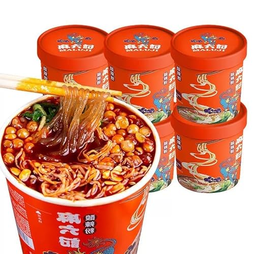 【麻六?酸辣粉 256g/バレル】紅芋粉朝食麺重慶特産酸辣粉インスタント食品インスタントラーメンそうめん昼食夜食インスタント春雨中華食材の中華料理麻辣螺?粉 酸辣粉香辣麻辣休?小吃 速食泡面 インスタントラーメン 辛くて酸っぱい味 湿粉条夜宵早餐?腹小吃