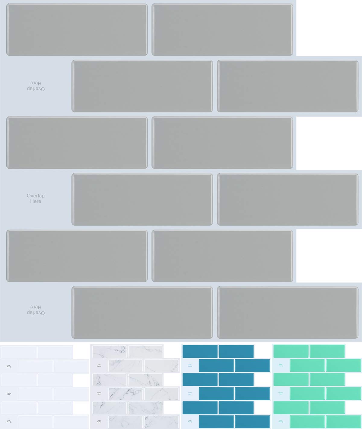 Buy STICKGOO 10Sheet Peel and Stick Subway Tile Backsplash, 13"x 12