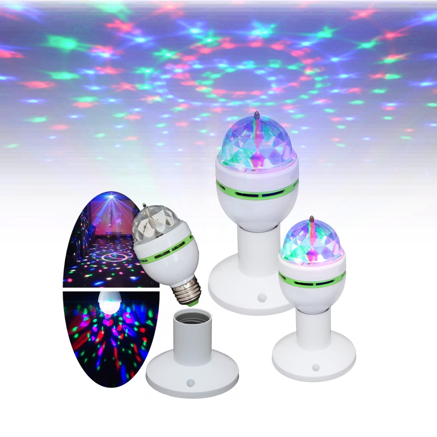 Générique Chanson Pack KARAOKE-STAR2MKII LTC Enfant - 2 Enceintes 2 Micros 1 Ampli Bluetooth USB SD 100W - Jeu Lumière Astro Rotatif LEDs RGB - Cadeau