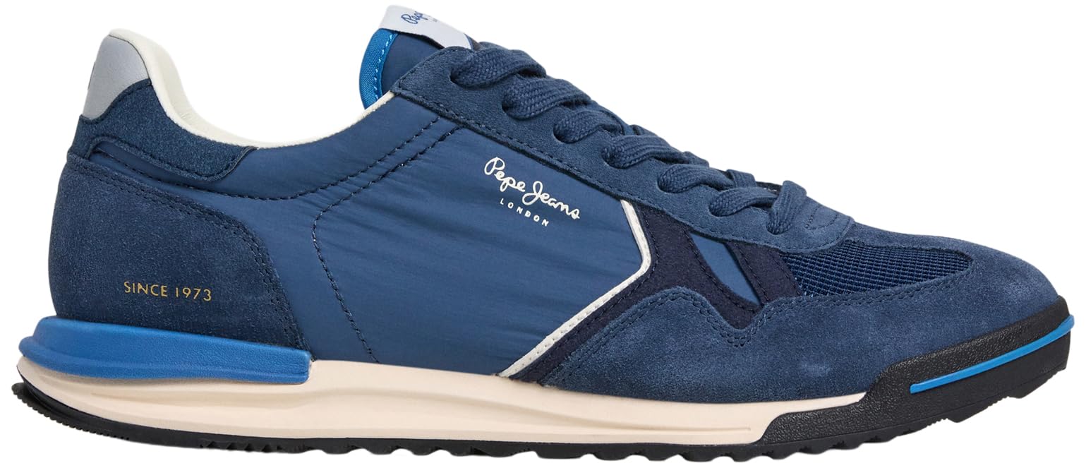 Pepe Jeans Marvin Match M, Sneak Uomo, Blu Denim Scuro Blu, 42 EU