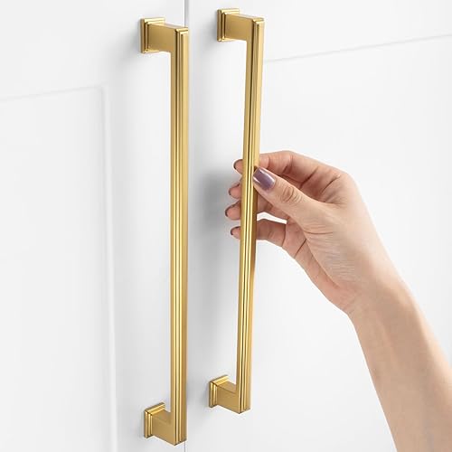 Vista 36 de Paquete de 10 tiradores de gabinete de 6-1/4 pulgadas, tiradores negros mate para gabinetes, accesorios de cocina negros para gabinetes, cajones