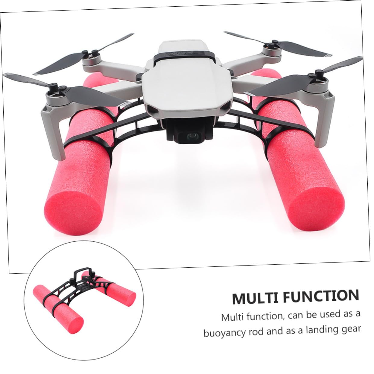 Abaodam 2 Piezas Palo de flotabilidad de Drones Drone Flotador Patas flotantes para Drone avión teledirigido Tren de Aterrizaje Impermeable Extensor de Tren de Aterrizaje Aumentar Soporte