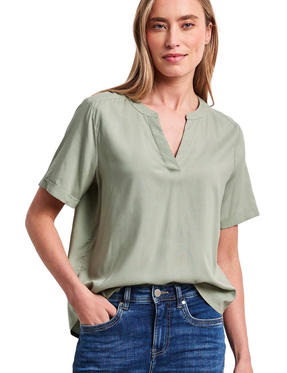 Street One 3412925 Blusa Turn-Up Mujer (Pack de 1)